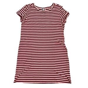 Toad & Co Striped Knit Mini Dress Size Sml Tencel Organic Cotton Pockets Casual